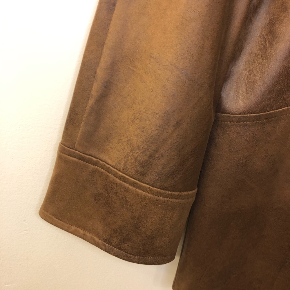 Insight Faux Suede Jacket Tobacco Brown Size 12 - Picture 6 of 10